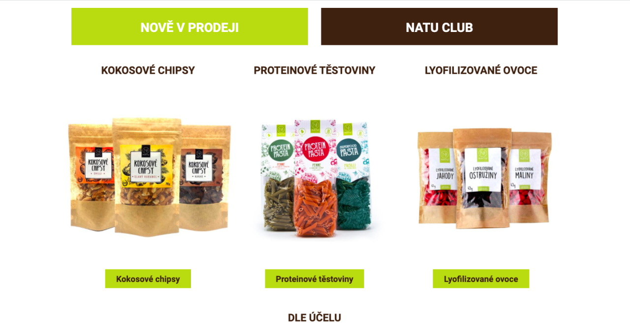 E-shop super-potraviny NATU.cz