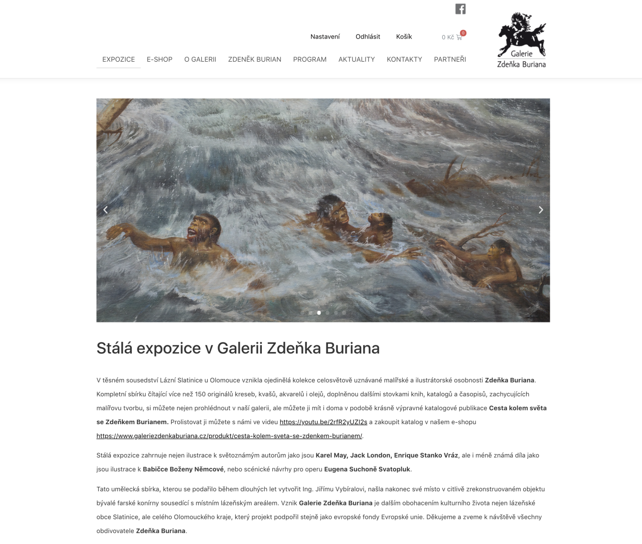 Web s e-shopem galerie